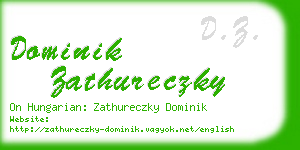 dominik zathureczky business card